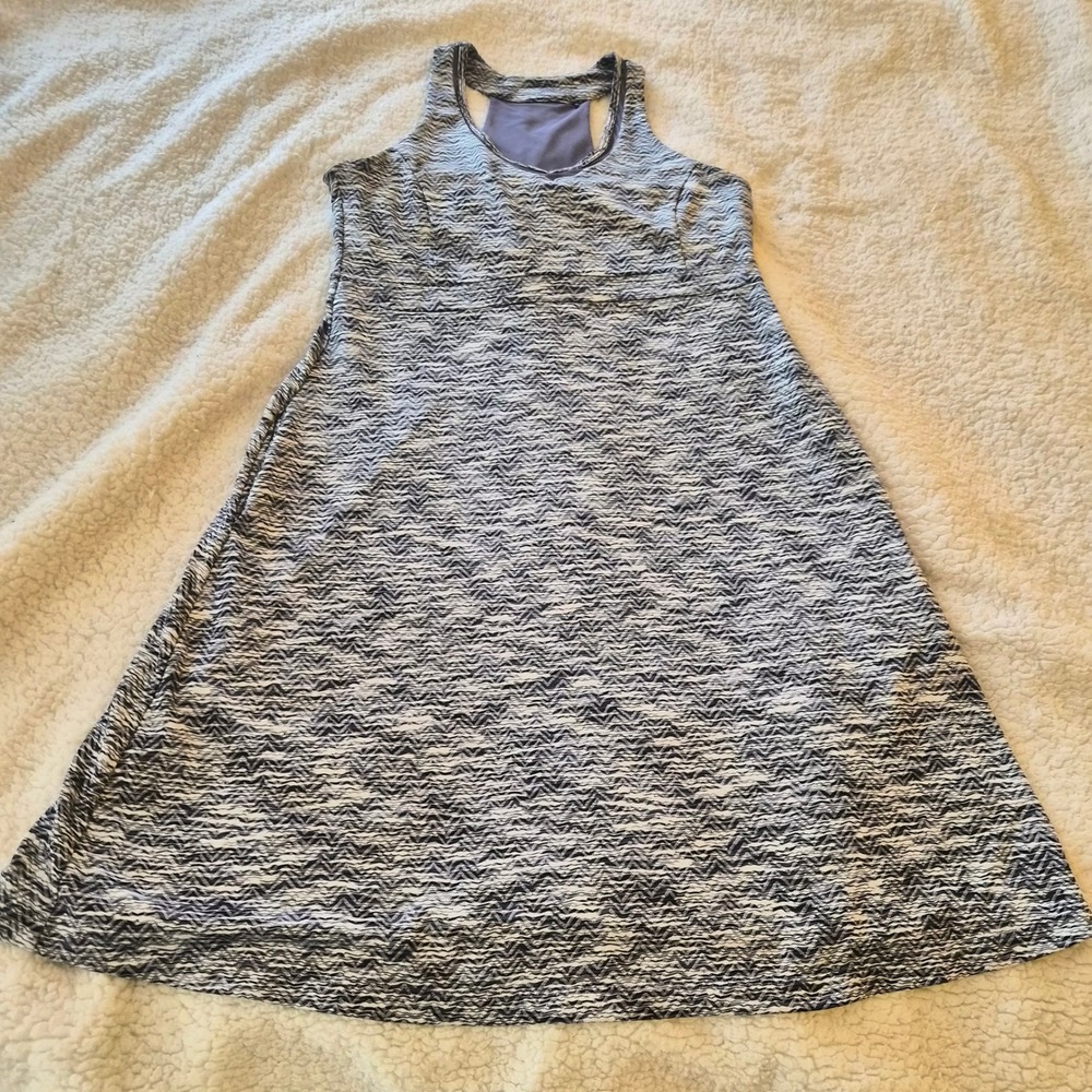 MPG Womens Activewear Dress Lilac Chevron Space Dye Mesh Racerback M Gorpcore